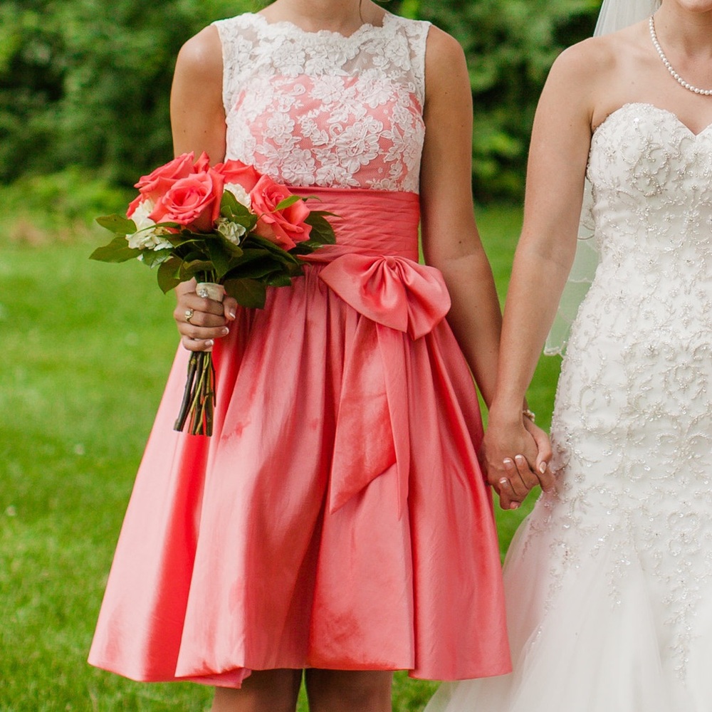 Coral bridesmaid/formal dress